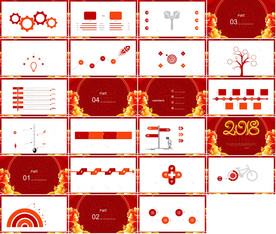 红色喜庆公司培训狼性文化