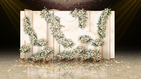 香槟色婚礼迎宾区