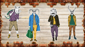 男装店工装背景墙