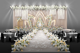 香槟色婚礼仪式区