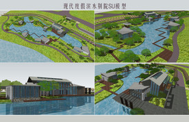 现代度假滨水别院