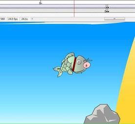 塑料圈与鱼33秒保护河流动画