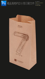 高档大气小吃外卖打包y牛皮纸袋