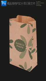 高档可爱小吃外卖打包牛皮纸袋