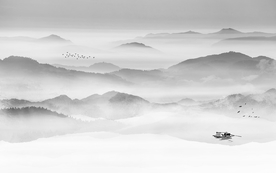 中国风   抽象山水画 大厅装