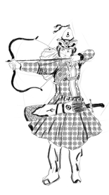 蒙古族女战士手绘稿