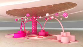 波点风格休息区美陈