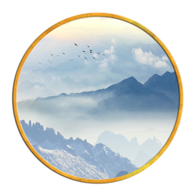 中国风   抽象山水画 大厅装