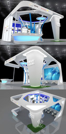 科技 简约 通透 展台 展厅