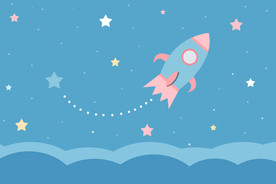 简约幼儿园背景图