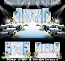 蓝色婚礼主题婚礼