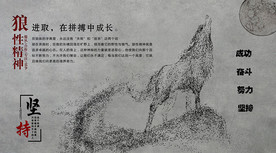 水泥墙励志狼性背景墙