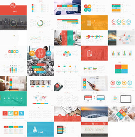 通用缤纷彩色PPT大气模板