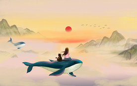 中式动漫背景墙