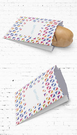 通用炫酷油纸袋小吃包装展开图