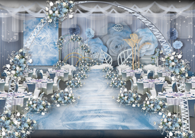 雾霾蓝婚礼仪式区