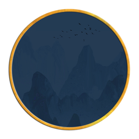 中国风   抽象山水画 大厅装