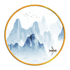 中国风   抽象山水画 大厅装