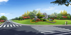 绿道绿化效果图