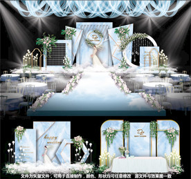 蓝色婚礼主题婚礼