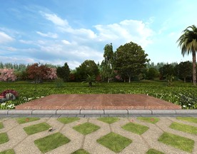 3d草地花园场景