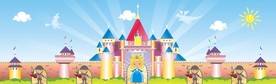 卡通城堡墙纸背景