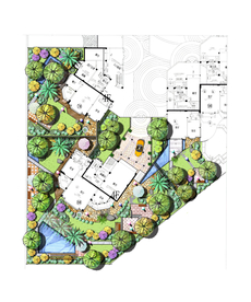 手绘风格别墅庭院景观设计