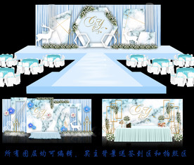 大理石主图几何婚礼