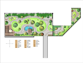 屋顶花园景观设计平面图