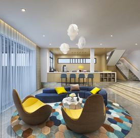 现代客餐厅整体模型