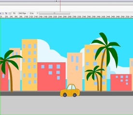 小汽车加速运动动画4秒