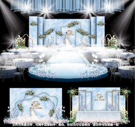 蓝色婚礼主题婚礼