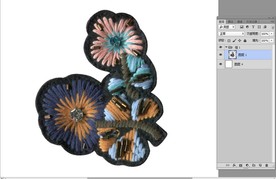 唯美绣花花卉枝叶图案设计