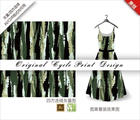 原创手绘色块油画抽象循环图案