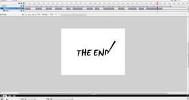 手写字片尾the end的8秒