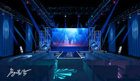 室内音乐发布晚会T台舞台灯光