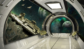 3D立体宇宙星球背景墙