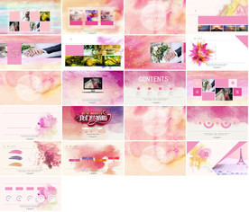 通用水墨商务杂志风ppt下载