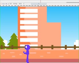 火柴人玩手机过马路16秒