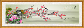 原创梅花喜鹊飘香私语装饰画