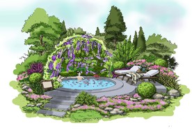 温泉景观效果图