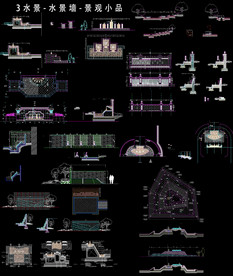 小区景墙建筑图纸