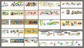 校园文连廊走廊墙个文化设计