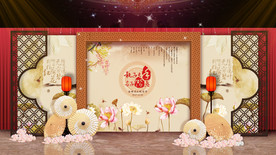 新中式婚礼迎宾区