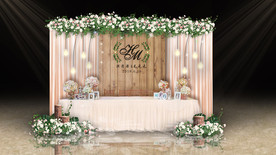 香槟色婚礼签到区