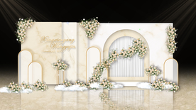 香槟色婚礼迎宾区