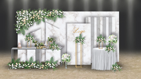 大理石婚礼迎宾区