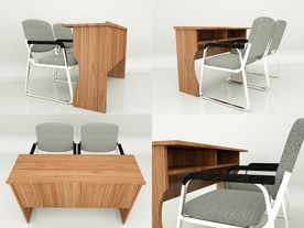 培训会议桌椅模型