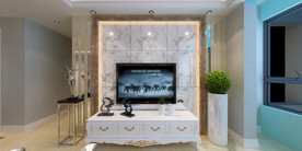 简欧式石材背景墙附带高清效果图