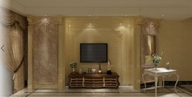 欧式石材背景墙附带高清效果图